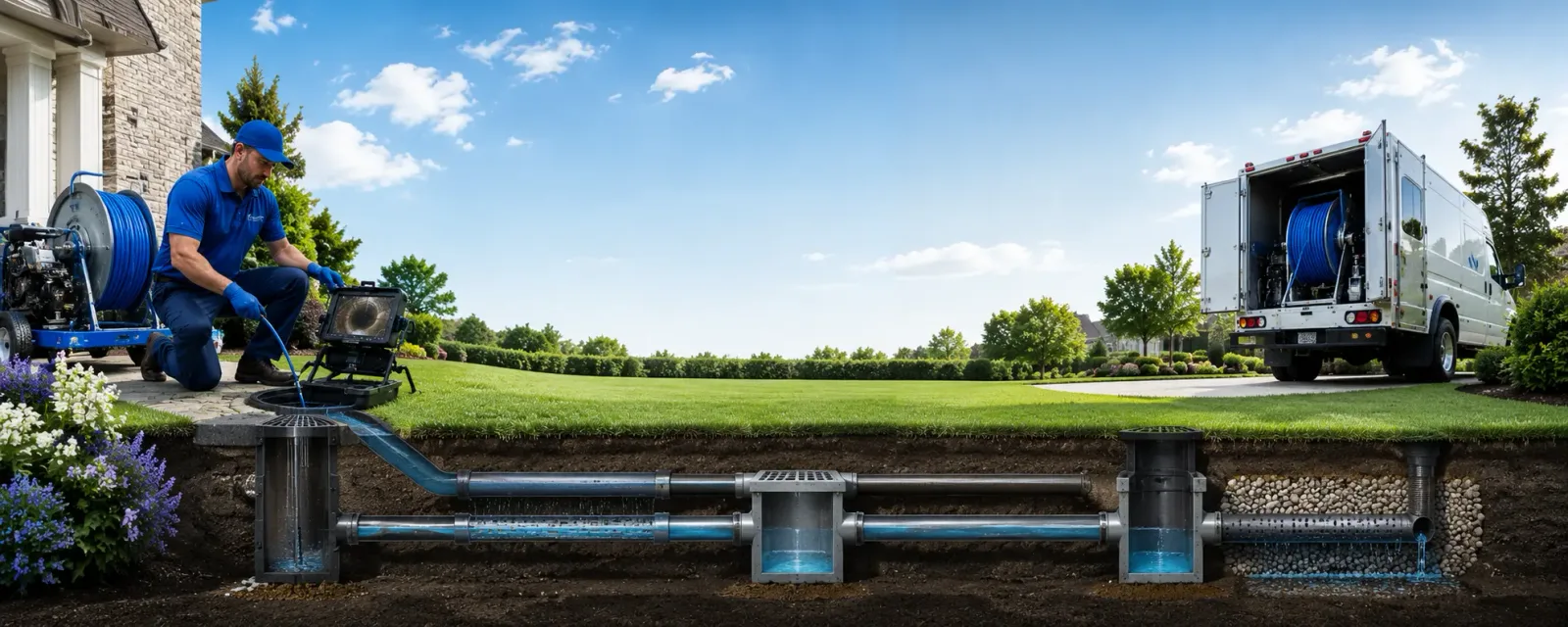 Outdoor drain cleaning information for Texline, TX
